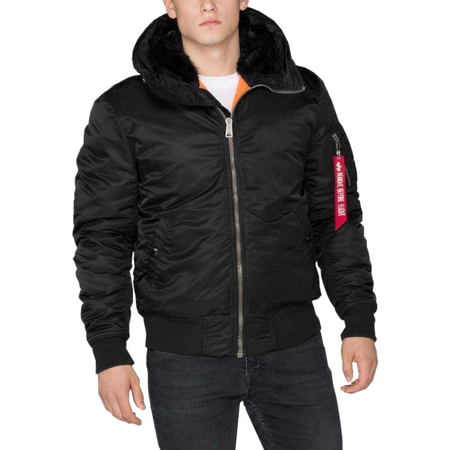 Kurtka ALPHA INDUSTRIES MA-1 HOODED czarna 158104 03