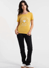T-shirt damski PIT BULL HEARTIE WMN żółty (pale yellow)