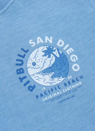 T-shirt damski PIT BULL Denim Washed PLANET SURF WMN błękitny
