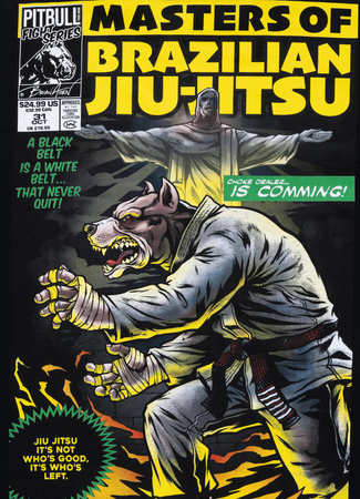 T-shirt PIT BULL MASTERS OF BJJ czarny