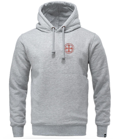 Bluza DOBERMANS THORS CROSS BK386 kaptur szara