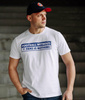 T-shirt PGWEAR NO FANS - NO FOOTBALL biało-niebieska