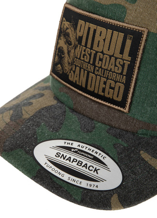 Czapka PIT BULL SNAPBACK CAMO TRUCKER BLOOD DOG moro zielona