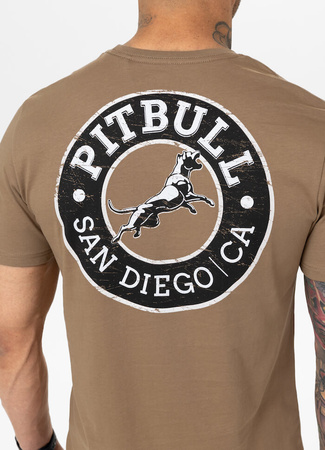 T-shirt PIT BULL SAN DIEGO CA BLACK coyote brown