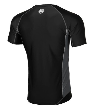 Rashguard PIT BULL COMPRESSION SMALL LOGO REFLECTIVE czarny krótki rękaw