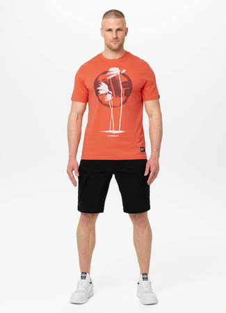 T-shirt PIT BULL PALMS łososiowy (bright salmon)