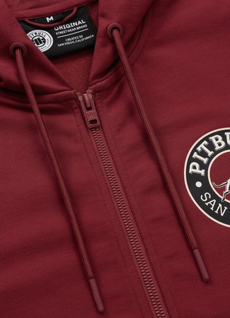 Bluza PIT BULL Tricot Terry SAN DIEGO CA burgundy rozpinana