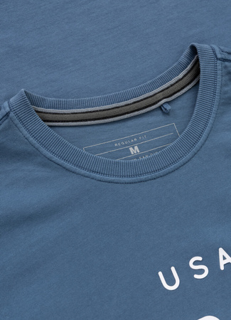 T-shirt PIT BULL USA CAL 210 GSM BRUSHED shade blue