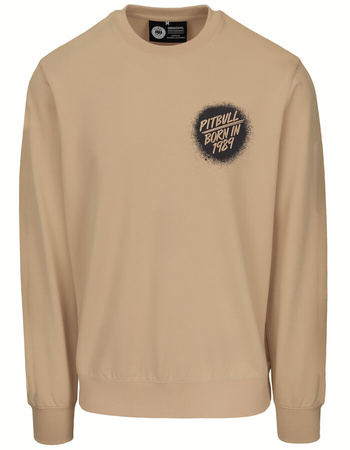 Bluza PIT BULL Tricot Terry GRAFFITTI pale sand prosta