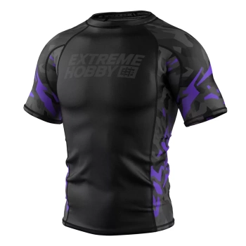Short Sleeve Rashguard EXTREME HOBBY BLACK PANTHER fioletowy