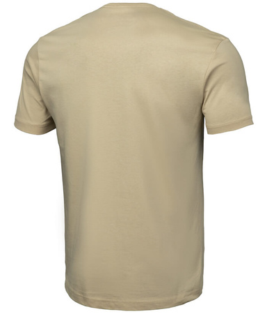 T-shirt PIT BULL SLIM FIT NO LOGO spandex beżowy (pale sand)