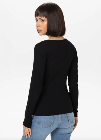 Damski Longsleeve PIT BULL RIB WMN czarny