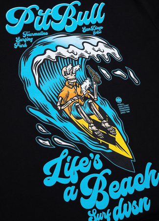T-shirt PIT BULL BEACH czarny