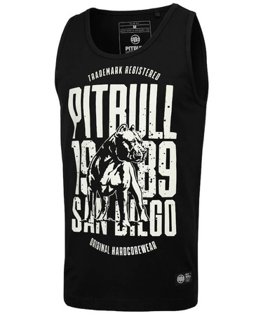 Tank top PIT BULL Slim Fit SAN DIEGO DOG czarny