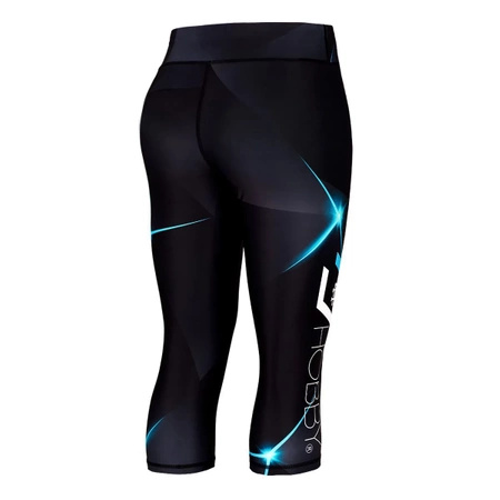 Legginsy sportowe damskie  EXTREME HOBBY MT SPORT 3/4 turkusowy