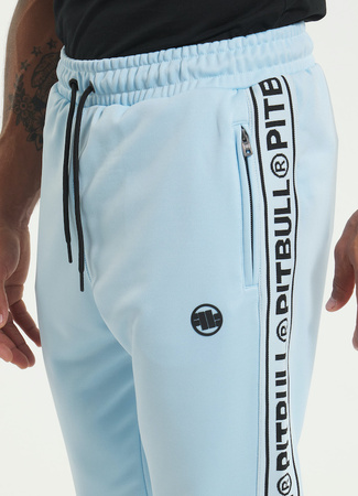 Spodnie dresowe PIT BULL OLDSCHOOL TAPE LOGO TERRY sky blue