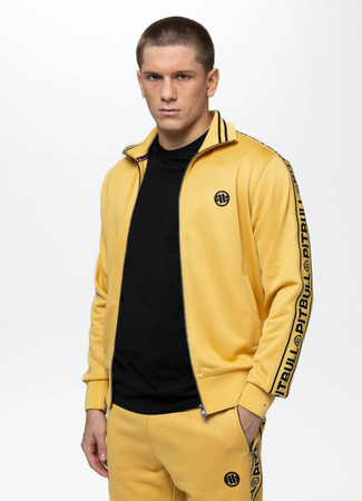 Bluza PIT BULL OLDSCHOOL TAPE LOGO TERRY pale yellow stójka