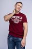 T-shirt LONSDALE STAXIGOE bordowa