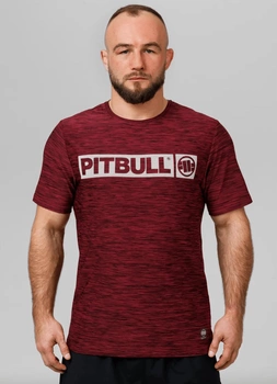 T-shirt PIT BULL HILLTOP CASUAL SPORT bordowy (burgundy melange)