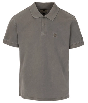 POLO PIT BULL Denim Washed Pique SMALL LOGO dark brown