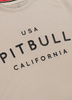 T-shirt PIT BULL USA CAL 190 spandex beżowy (greyish sand)
