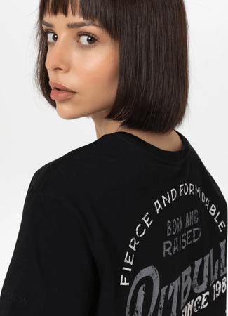 T-shirt damski PIT BULL Oversize LOYAL WMN czarny