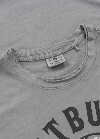 T-shirt PIT BULL T-shirt PIT BULL Denim Washed RAW EDGE SKULL LOGO grey