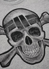 T-shirt PIT BULL SKULL WEAR 21 szary