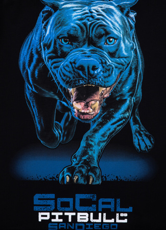 T-shirt PIT BULL IN BLUE czarny