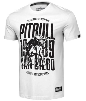 T-shirt PIT BULL SAN DIEGO DOG biały