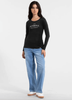 Damski Longsleeve PIT BULL Slim Fit USA CAL WMN czarny