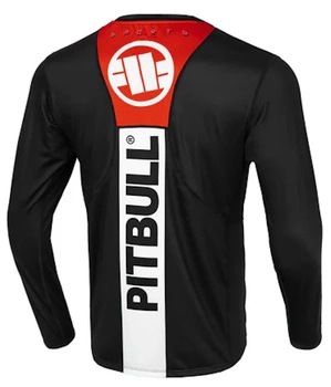 Koszulka sportowa PIT BULL MESH HILLTOP SPORTS czarna długi rękaw