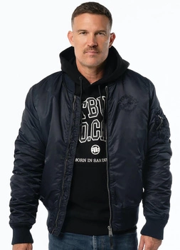 Kurtka PIT BULL HACKET WASHED BOMBER granatowa