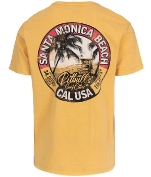 T-shirt PIT BULL Denim Washed OCEANSIDE żółty (yellow)