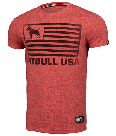 T-shirt PIT BULL PITBULL  USA 190 GSM red melange