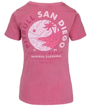 T-shirt damski PIT BULL Denim Washed PLANET SURF WMN różowy