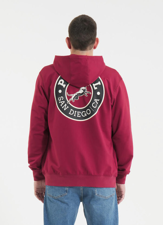 Bluza PIT BULL Tricot Terry SAN DIEGO CA burgundy rozpinana