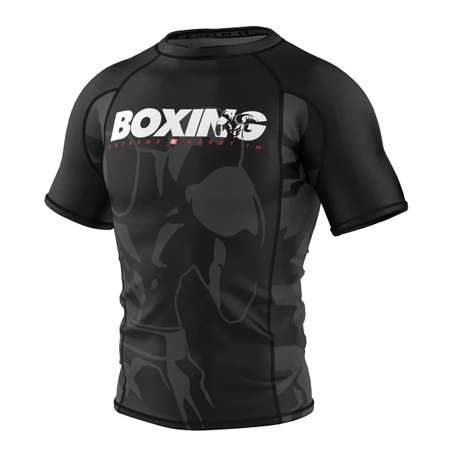 Short sleeve rashguard  EXTREME HOBBY BOLD BOXING czarny