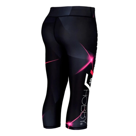 Legginsy sportowe damskie EXTREME HOBBY MT SPORT 3/4 różowy