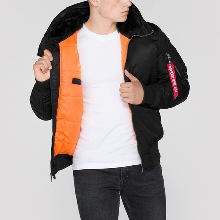 Kurtka ALPHA INDUSTRIES MA-1 HOODED czarna 158104 03