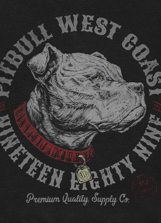 Bluza PIT BULL WASHED STRENGTH & RESPECT dark graphite kaptur