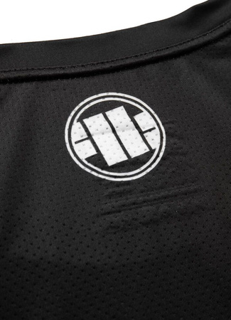 Rashguard PIT BULL MESH CARBON BOXING czarny krótki rękaw