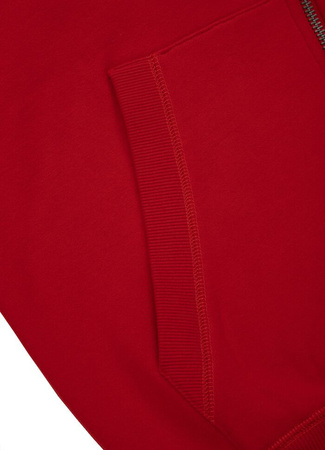 Bluza PIT BULL SMALL LOGO czerwona stójka