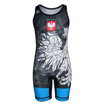 Trykot zapaśniczy kids EXTREME HOBBY POLSKA CAMO niebieski