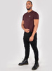 T-shirt ALPHA INDUSTRIES SMALL LOGO bordowy (deep maroon) 188505 21