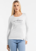 Damski Longsleeve PIT BULL Slim Fit USA CAL WMN biały