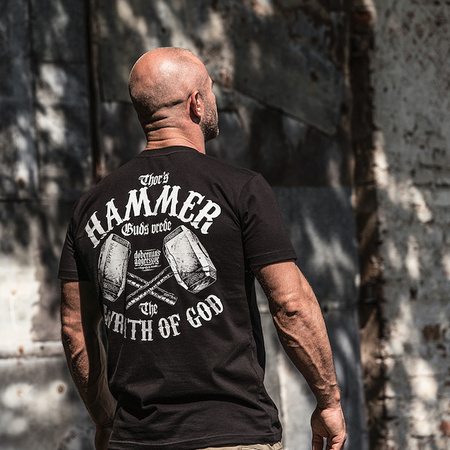 T-shirt DOBERMANS THOR HAMMER TS298 brązowy