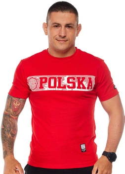 T-shirt OCTAGON LOGO POLSKA czerwony