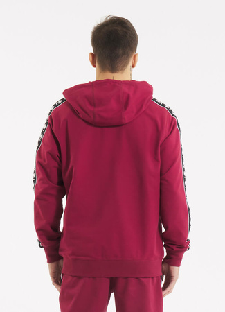 Bluza PIT BULL Tricot Terry TAPE NUGGET bordowa rozpinana
