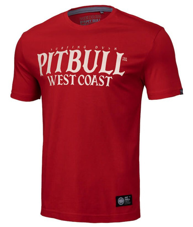 T-shirt PIT BULL SURFING czerwony